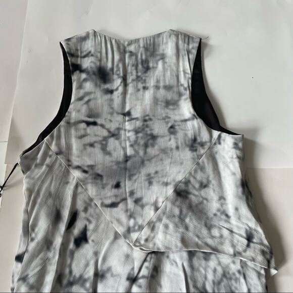 Revolve Fifteen Twenty Faded Marble Drape Side Angle Blouse Asymmetric XS NWT - Picture 10 of 15